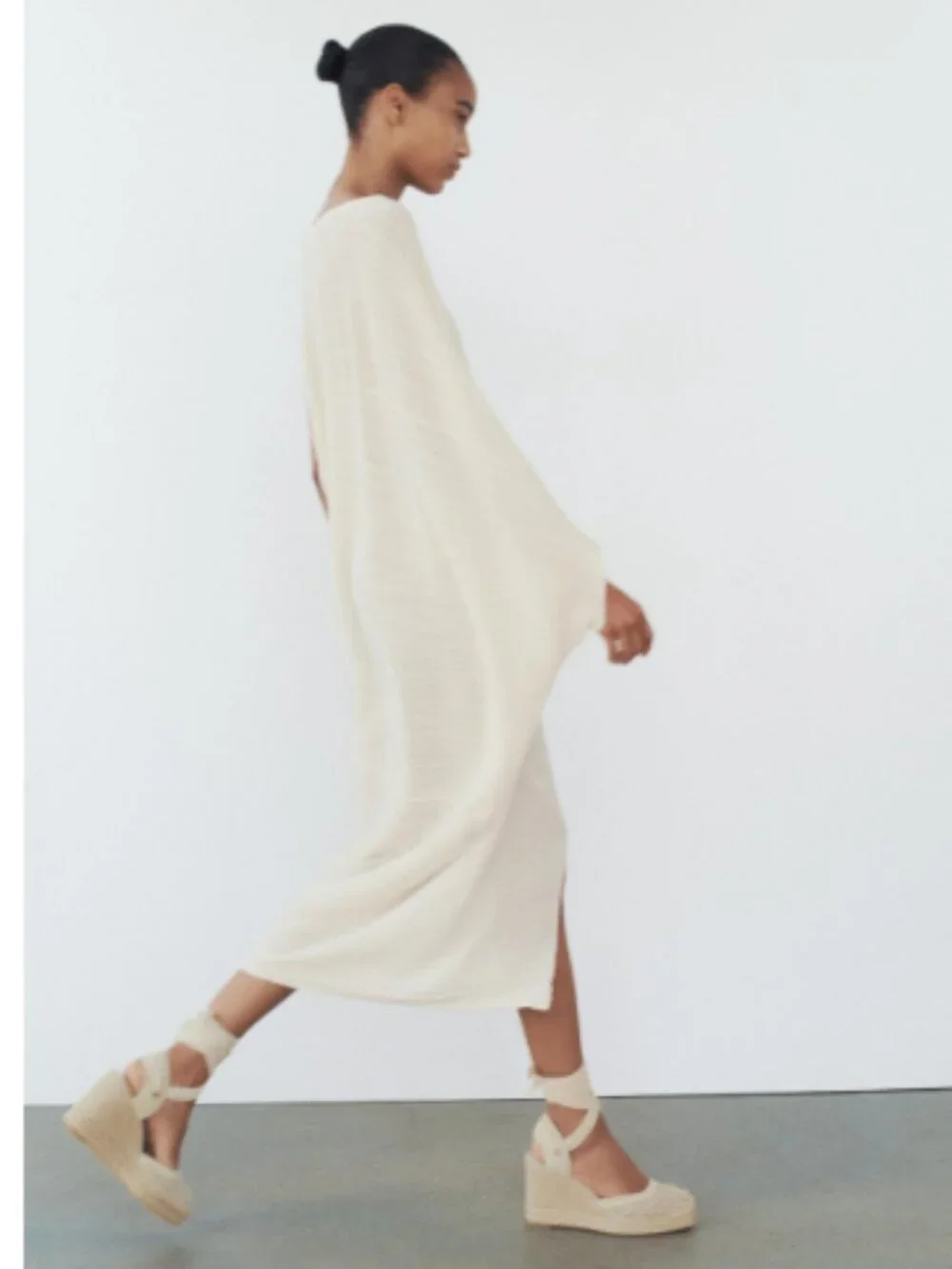 NWT Zara Woven Wedge Sandals Espadrille with Ankle Straps Size size 7 1/2 38